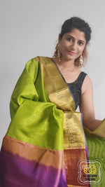Load image into Gallery viewer, Kanjivaram Silk Saree- Green
