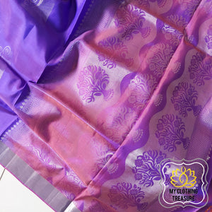 Kanjivaram Soft Silk Saree- Purple