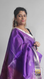 Load image into Gallery viewer, Kanjivaram Soft Silk Saree- Purple
