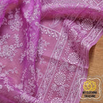 Load image into Gallery viewer, Periwinkles On Organza- Lavender Saree
