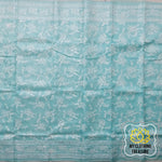 Load image into Gallery viewer, Periwinkles On Organza- Mint Blue Saree
