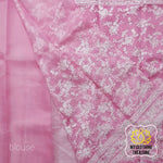 Load image into Gallery viewer, Periwinkles On Organza- Pink Saree
