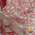 Load image into Gallery viewer, Pure Banarasi Kaddi Georgette Saree- Peach Saree
