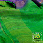 Load image into Gallery viewer, Pure Ghichha Tussar Silk With Zari Border-Green Purple Saree
