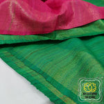 Load image into Gallery viewer, Pure Ghichha Tussar Silk With Zari Border-Green Red Saree

