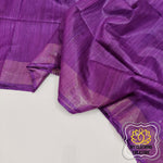 Load image into Gallery viewer, Pure Ghichha Tussar Silk With Zari Border- Purple Saree

