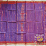Load image into Gallery viewer, Pure Kota Cotton Hand Tie And Dye Shibori Saree- Purple-Red Saree
