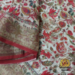 Load image into Gallery viewer, Pure Linen Kalamkari Saree In Soft Beige

