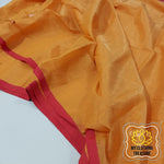 Load image into Gallery viewer, Pure Tissue Mulmul Handwoven Saree - Orange
