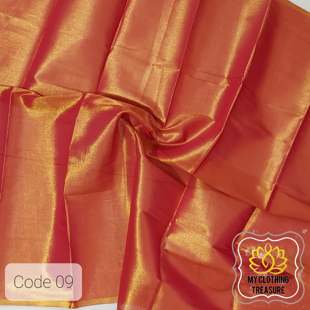 Tissue Blouse Piece- Orange Gold