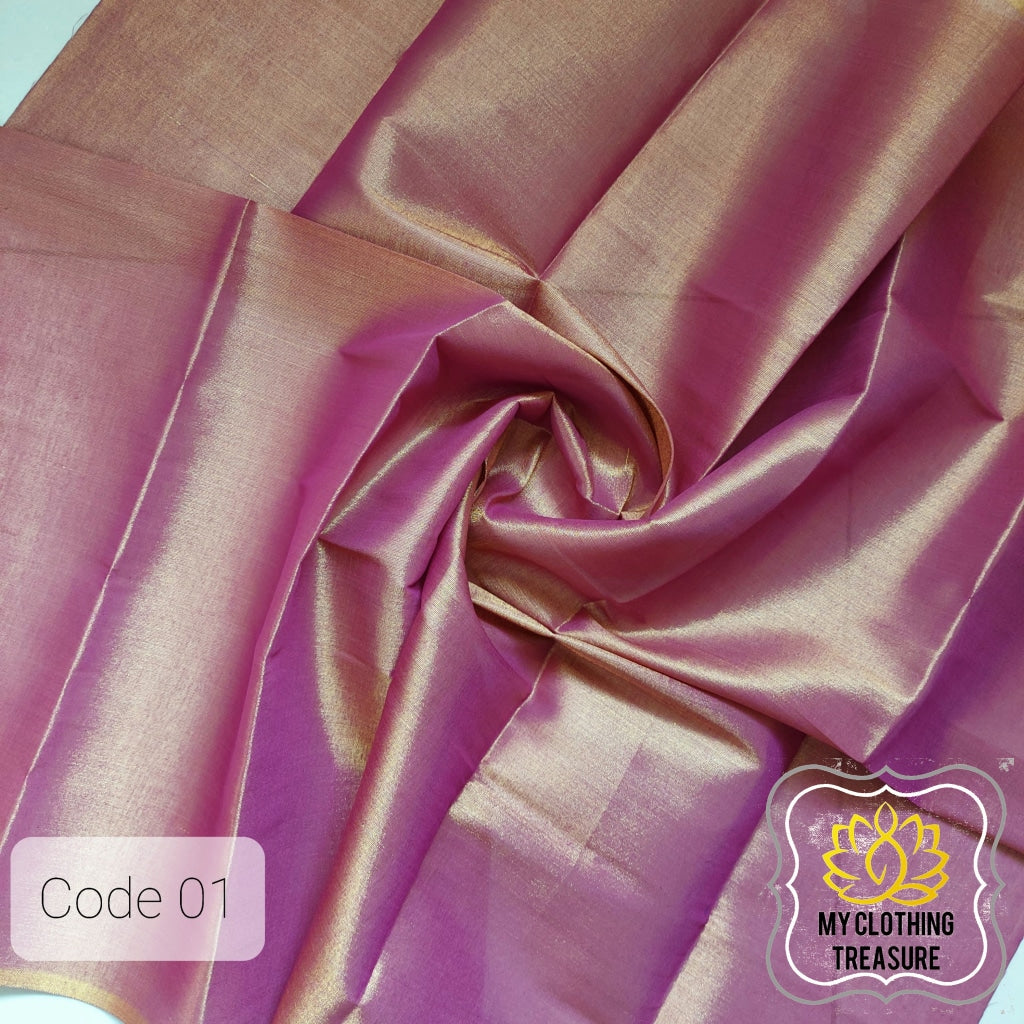 Tissue Blouse Piece- Pink Gold Code 01