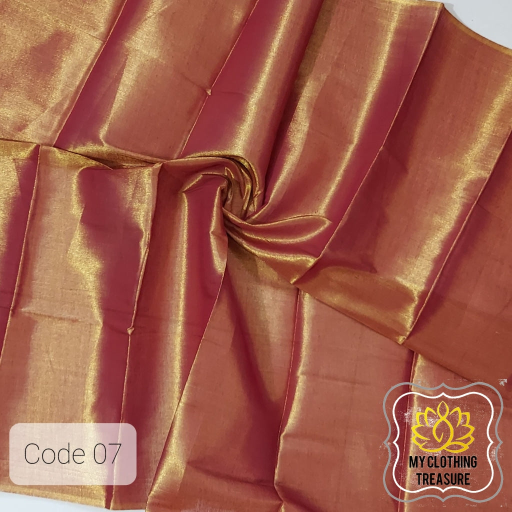 Tissue Blouse Piece- Rust Gold