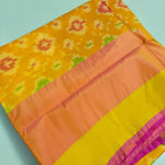 Load image into Gallery viewer, Uppada Semi Silk Pochampalli Ikkat Sarees- Yellow

