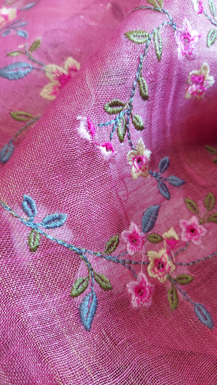 Embroidery On Tissue Linen