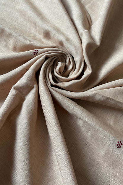 Plain Body Khandua Cotton Saree - Beige