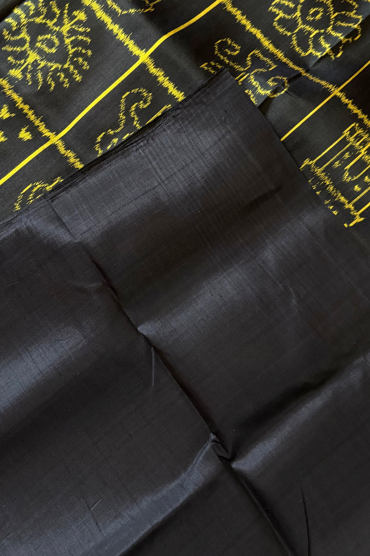 Exclusive Odisha Ikkat Nabakothi Pure Silk Saree- Black