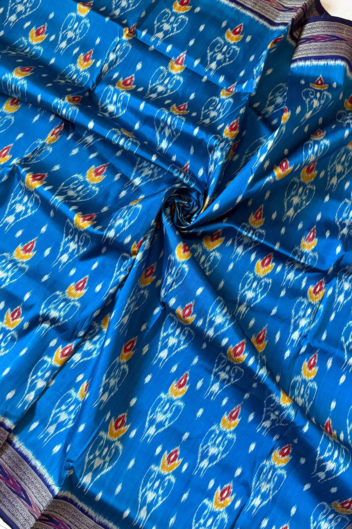 Exclusive Odisha Ikkat Nuapatna Silk Saree - Blue