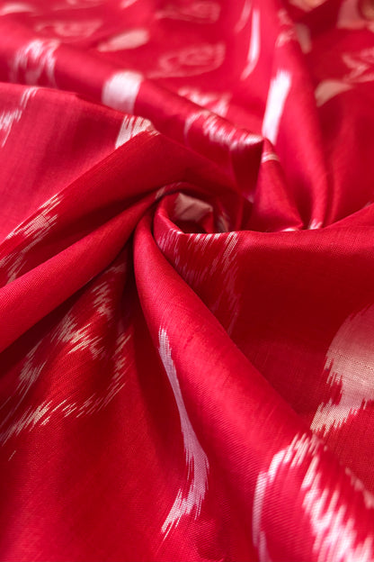 Odisha Ikkat Khandua Silk Saree - Red
