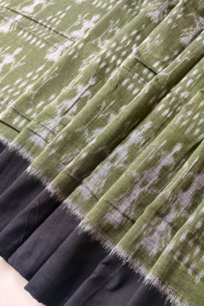 Exclusive Odisha Ikkat Cotton Saree - Henna Green