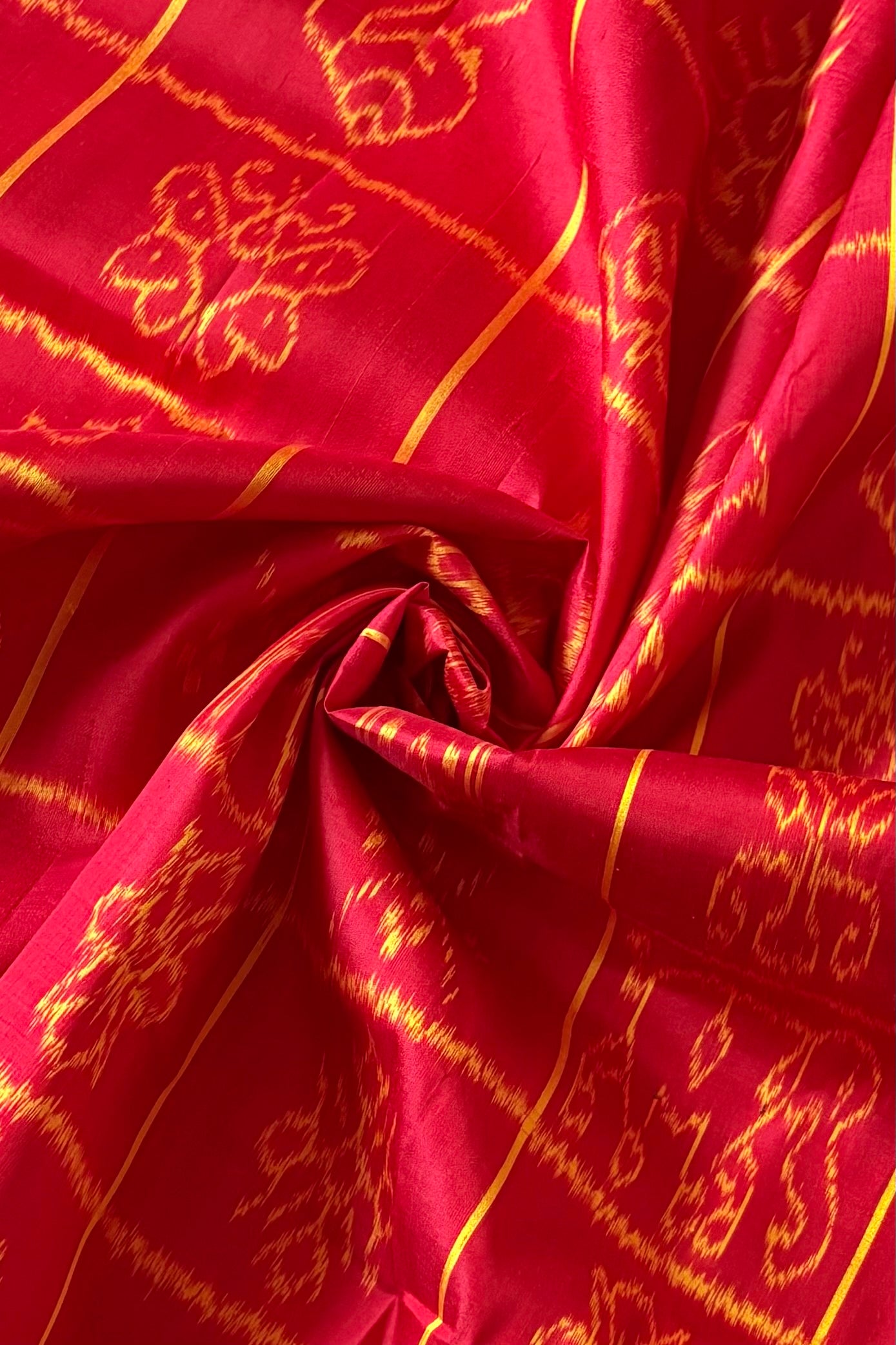 Exclusive Odisha Ikkat Nabakothi Pure Silk Saree- Red