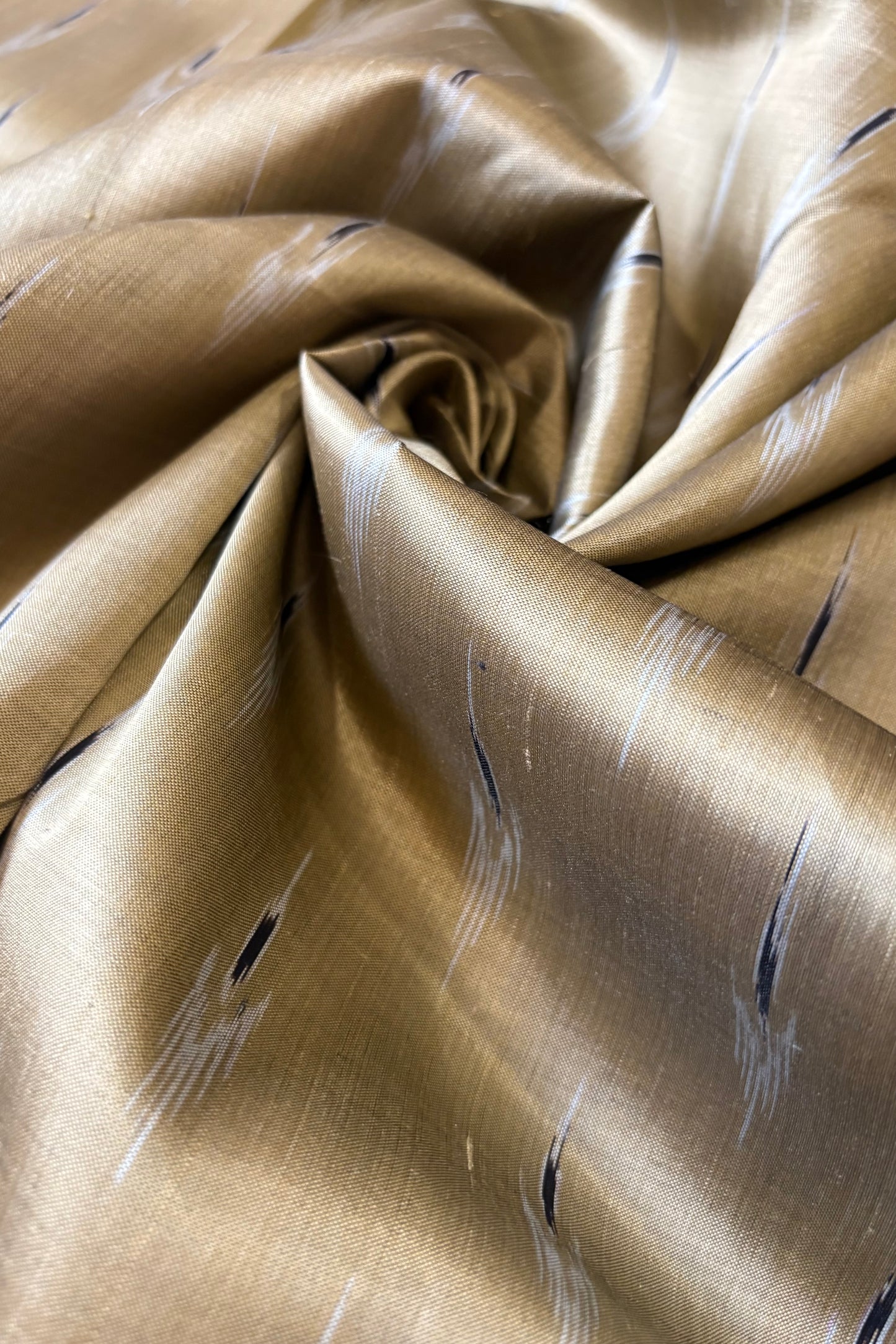 Odisha Ikkat Khandua Pure Silk Saree- Mayura Chandrika - Brushed Beige