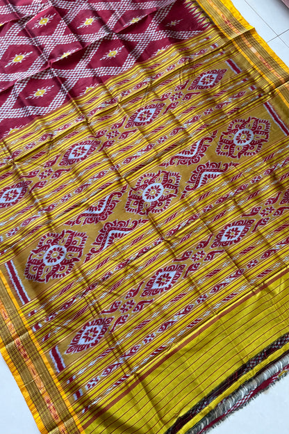 Exclusive Odisha Ikkat Nuapatna Silk Saree - Tarabali