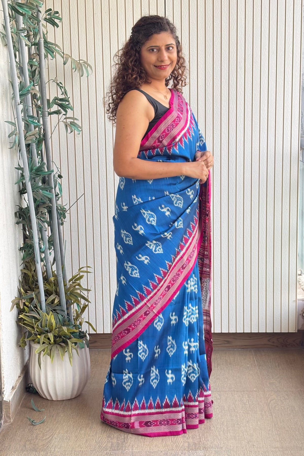 Exclusive Odisha Ikkat Pure Silk Saree- Blue