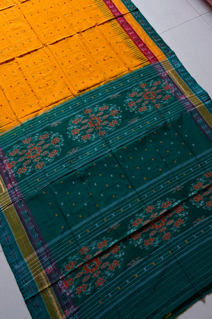 Exclusive Khandua Cotton Saree - Yellow