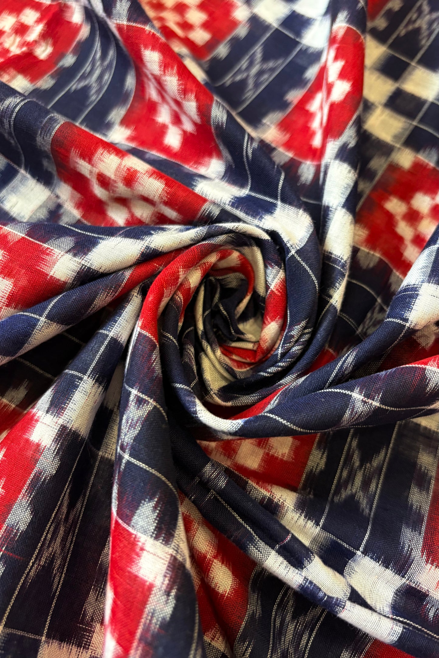 Sambalpuri Pure Cotton Saree - Navy