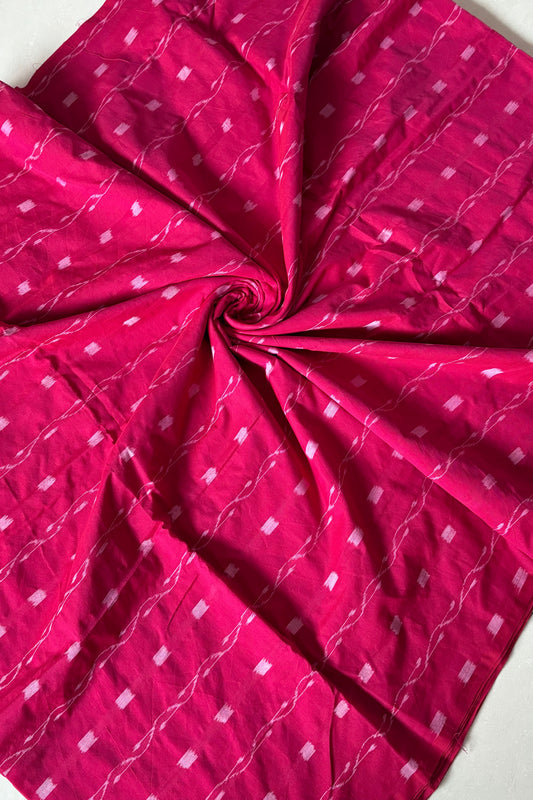 Pure Cotton Odisha Handloom Blouse Piece- Pink