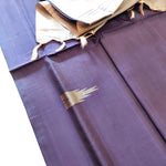 Load image into Gallery viewer, Handwoven Banana Pith Silk Saree- Shot Purple &amp; Tussar
