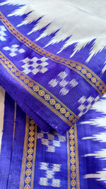 Load image into Gallery viewer, Pasapali Border Khandua Silk Saree - Silver
