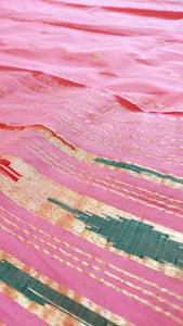 Cotton Paithani Saree With Fancy Pallu-Medium Pink