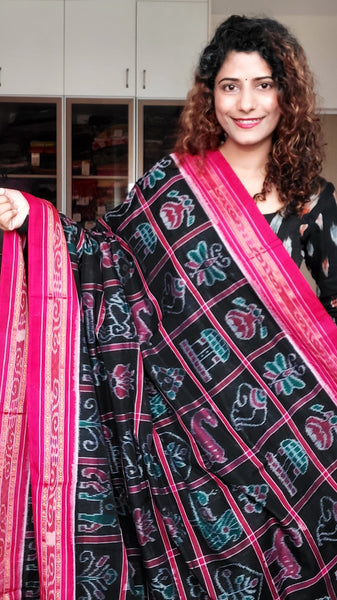 Blue Red Nabakothi Khandua Silk Saree- Odisha Handloom Sarees,Sambalpuri Silk  saree | BigRayn.com