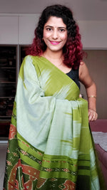 Load image into Gallery viewer, Kargil Cotton Saree-Pastel Green
