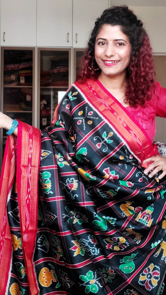 Nabakothi Khandua Silk Saree: Parrot Green – My Clothing Treasure