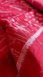 Load image into Gallery viewer, Sambalpuri Ikkat Pure Silk Pata Saree- Red
