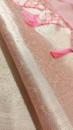 Load image into Gallery viewer, Semi Organza Banarasi Saree- Pink
