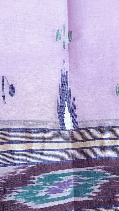 Bengal Tant Cotton Saree- Lilac