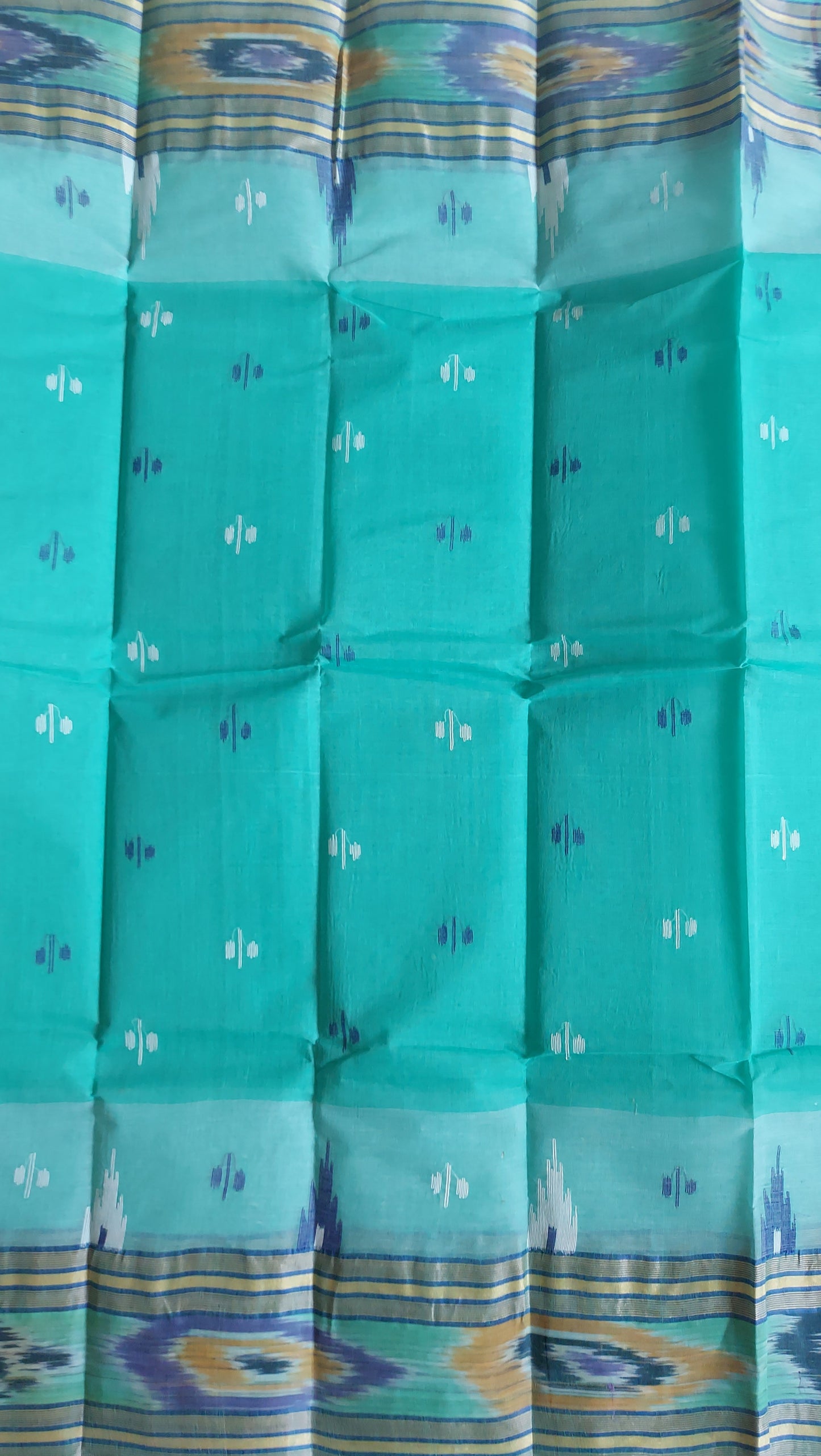 Bengal Tant Cotton Saree- Sea Green