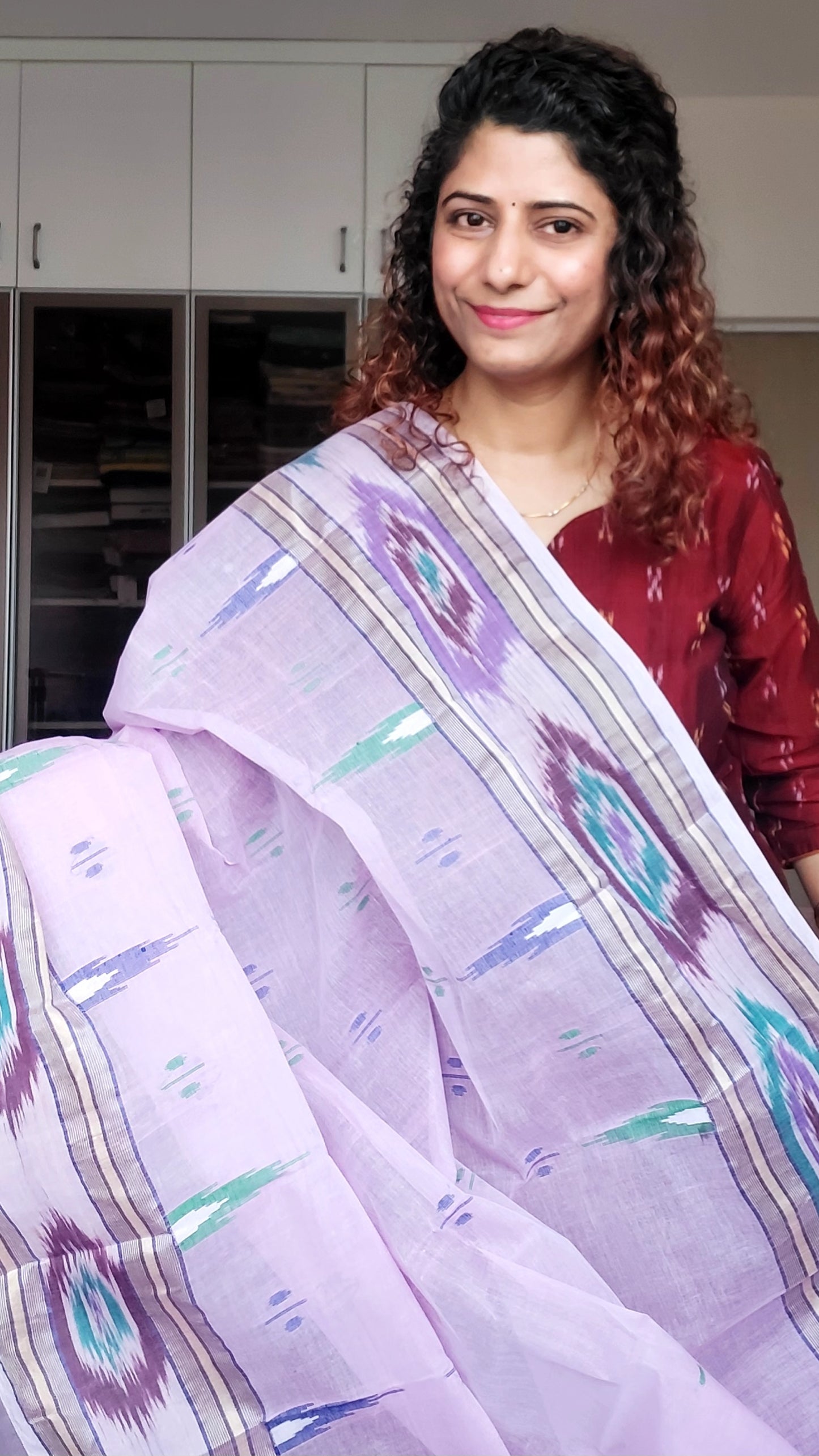 Bengal Tant Cotton Saree- Lilac