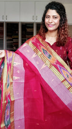 Load image into Gallery viewer, Bengal Tant Cotton Saree - Red
