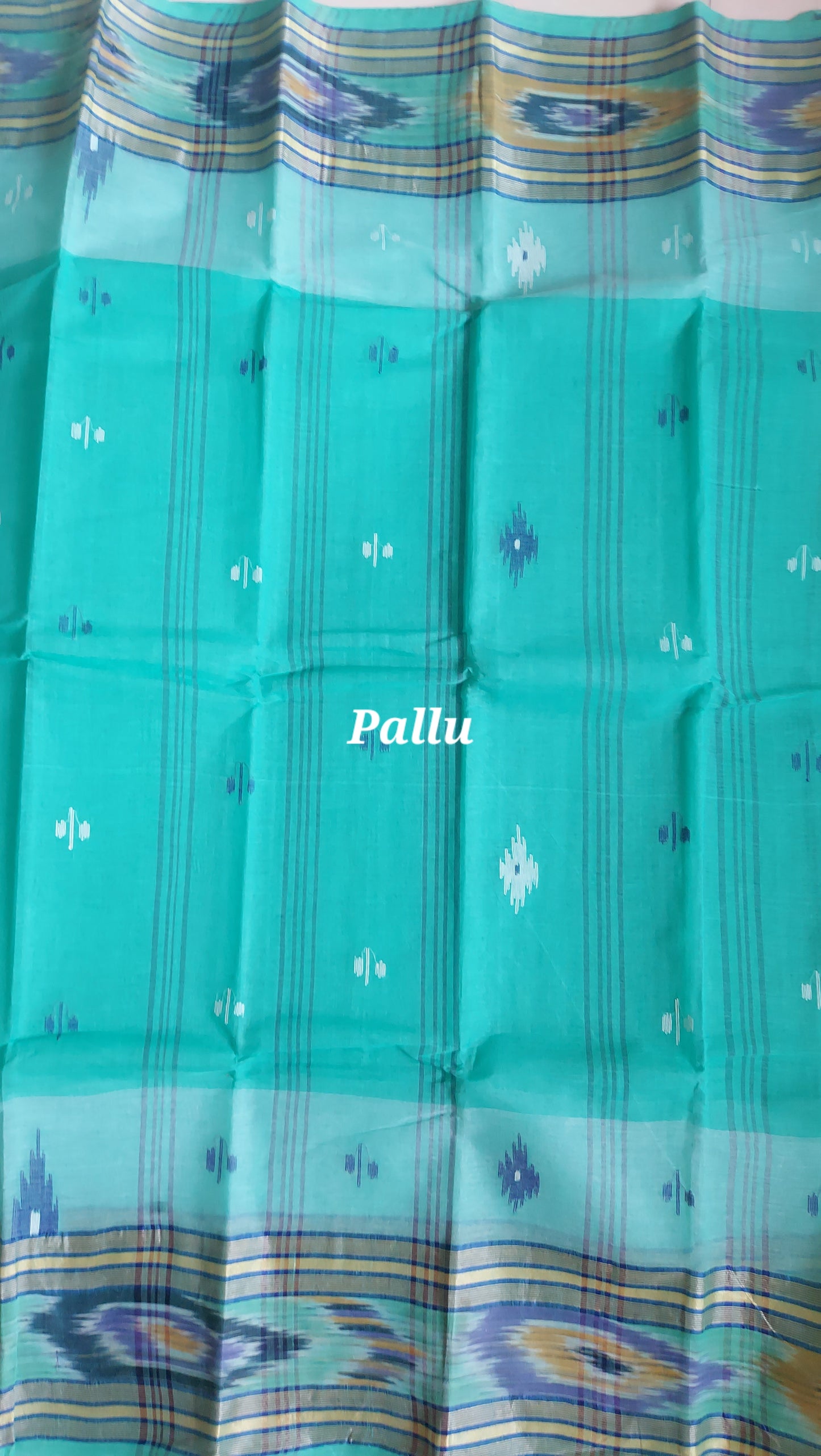 Bengal Tant Cotton Saree- Sea Green