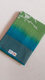 Load image into Gallery viewer, Pure Tussar Silk Saree Handblock Print- Green
