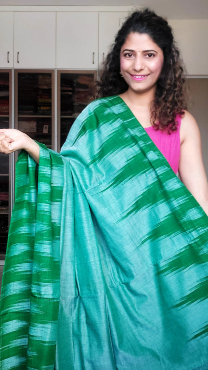 Kargil Cotton Saree- Green