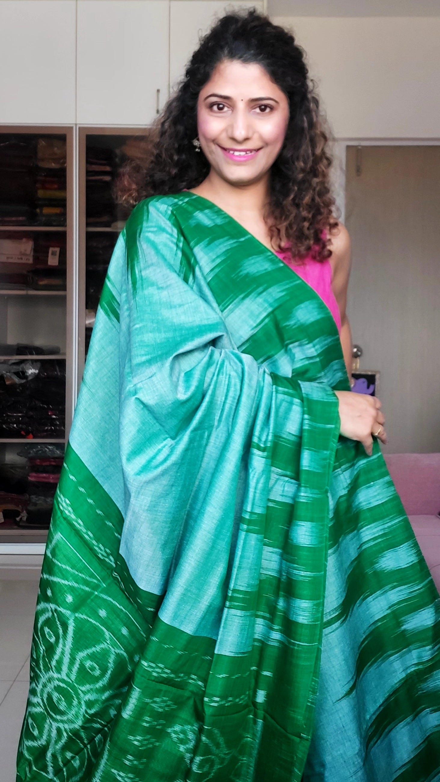 Kargil Cotton Saree- Green