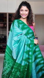 Load image into Gallery viewer, Kargil Cotton Saree- Green
