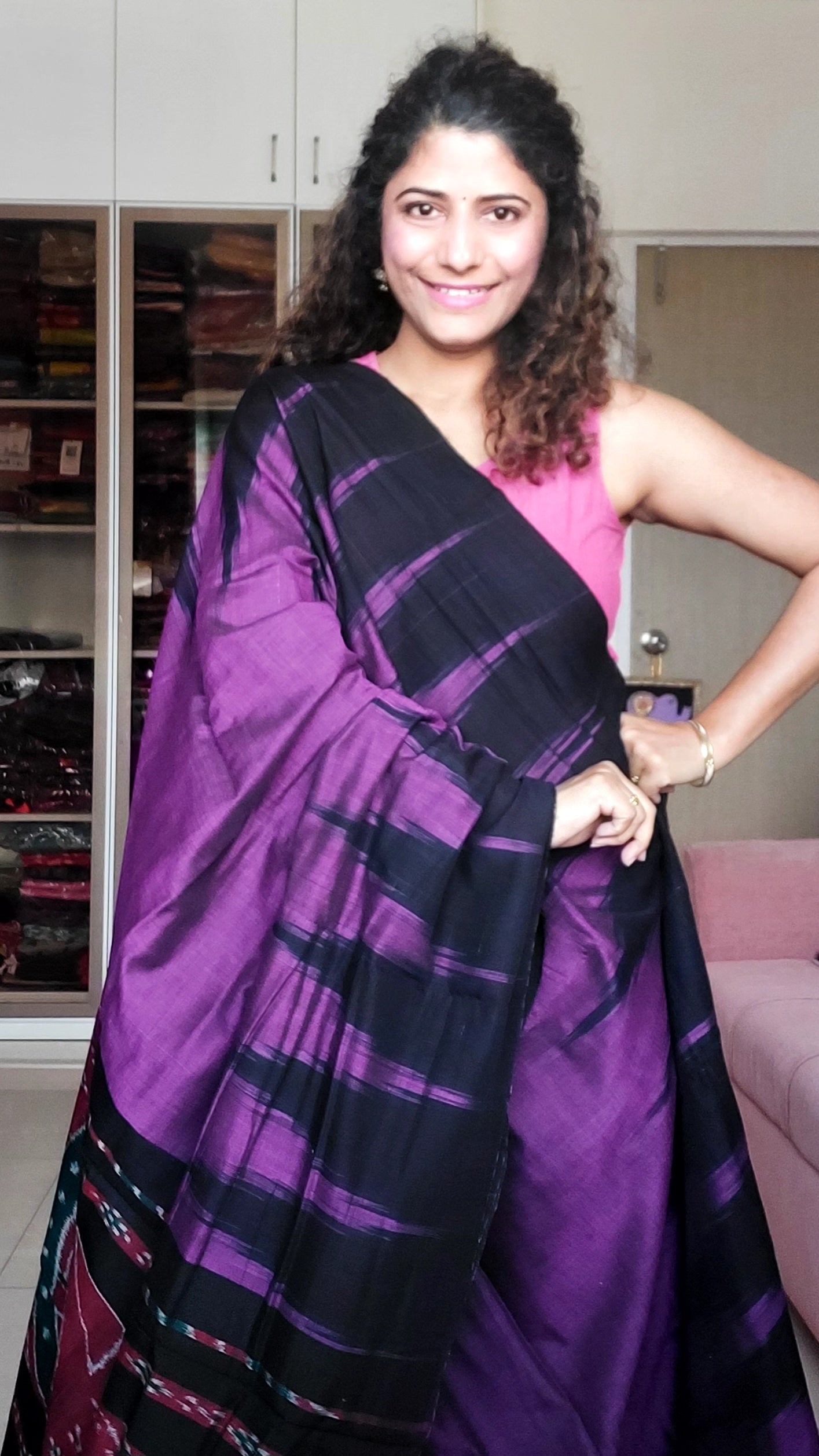 Kargil Cotton Saree- Purple