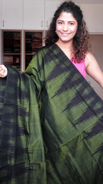 Load image into Gallery viewer, Kargil Cotton Saree- Olive Green
