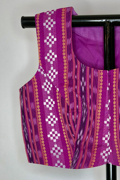 Odisha Ikkat Cotton Sleeveless Blouse
